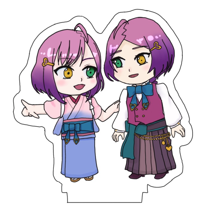 紫&葵ミニアクスタ