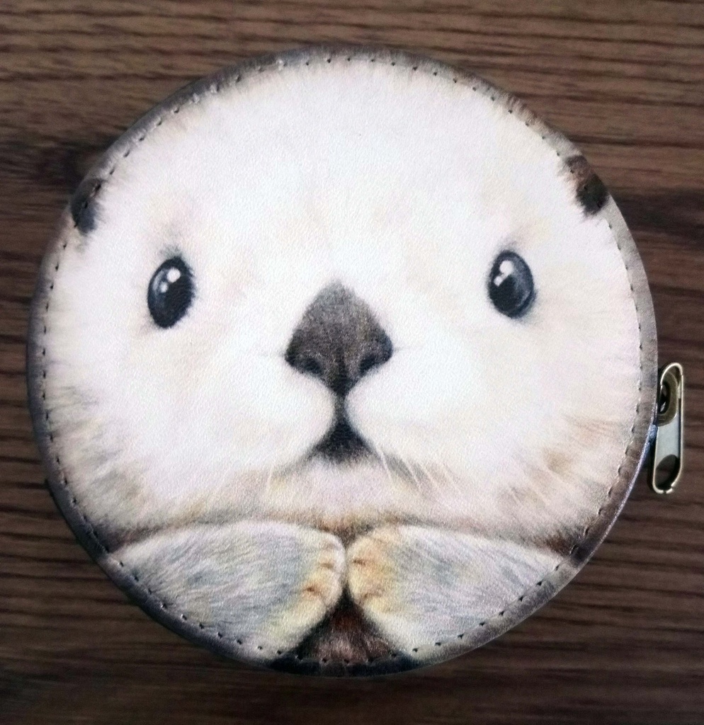 ラッコさんラウンドケース/Sea otter coin case