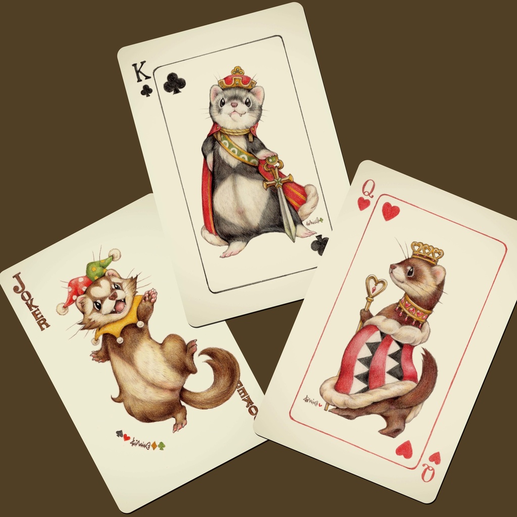 フェレットトランプ風ポストカード / Ferret Trump Post Card