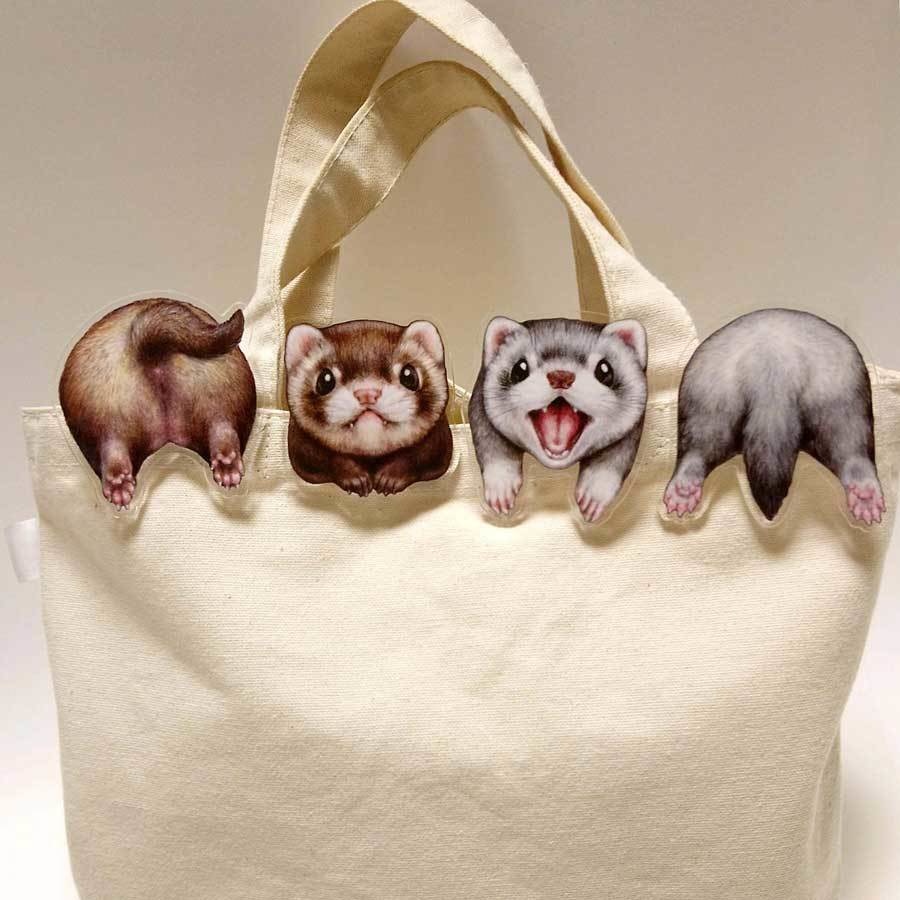 いたずらフェレットクリップ（ピン付き）/ Ferrets Clip