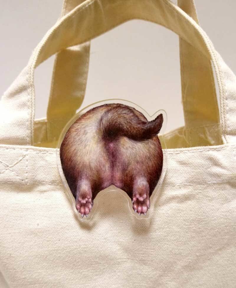 いたずらフェレットクリップ(ピン付き)/ Ferrets Clip