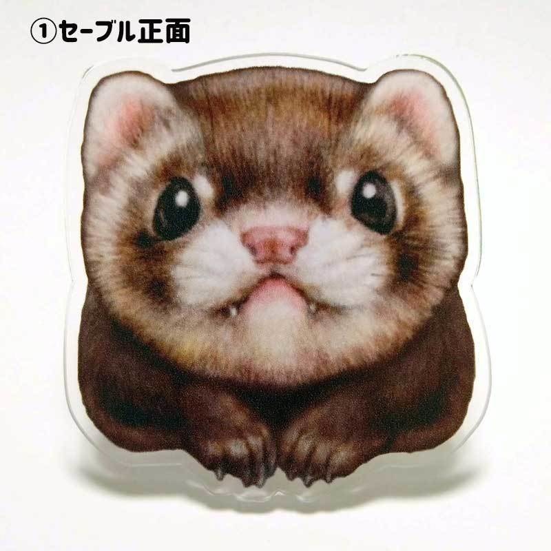 いたずらフェレットクリップ(ピン付き)/ Ferrets Clip