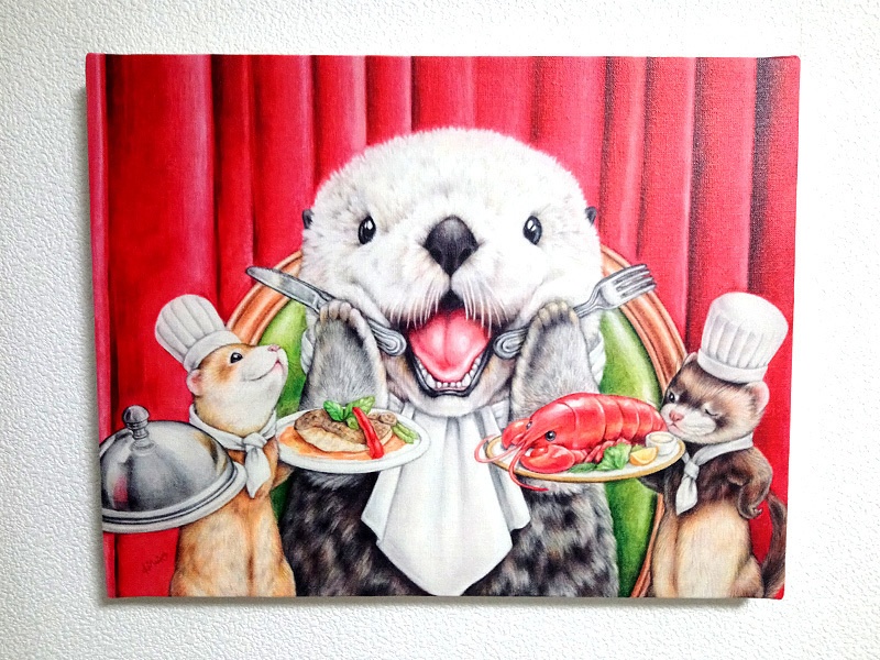 キャンバスアート「わがままラッコのレストラン」