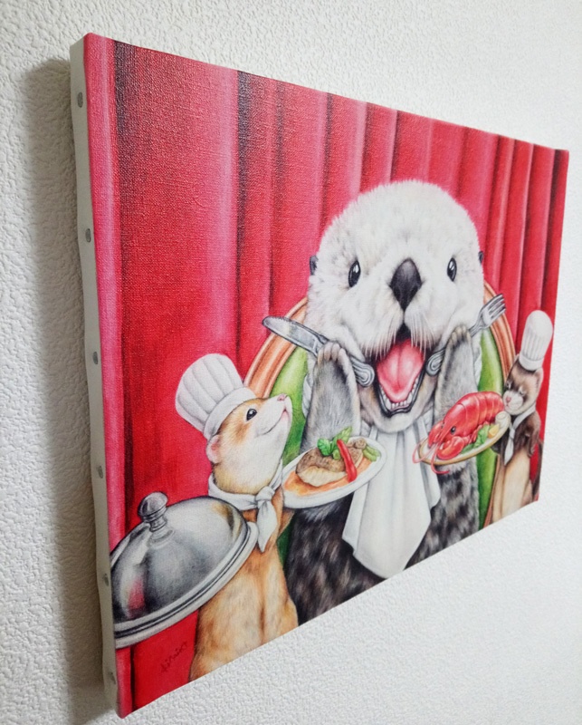 キャンバスアート「わがままラッコのレストラン」
