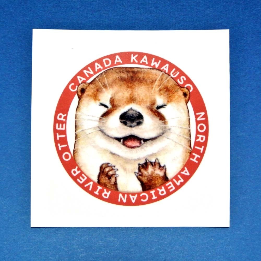 カワウソ耐水ステッカー(日本の水族館で会える4種のカワウソ柄)