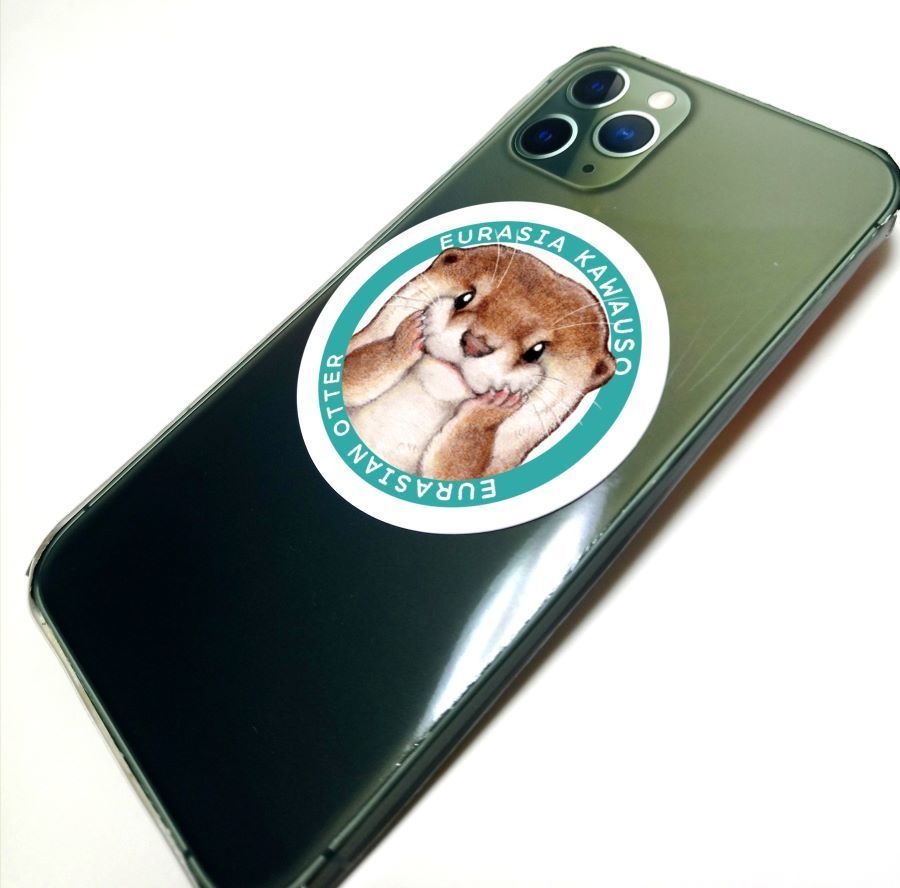 カワウソ耐水ステッカー(日本の水族館で会える4種のカワウソ柄)