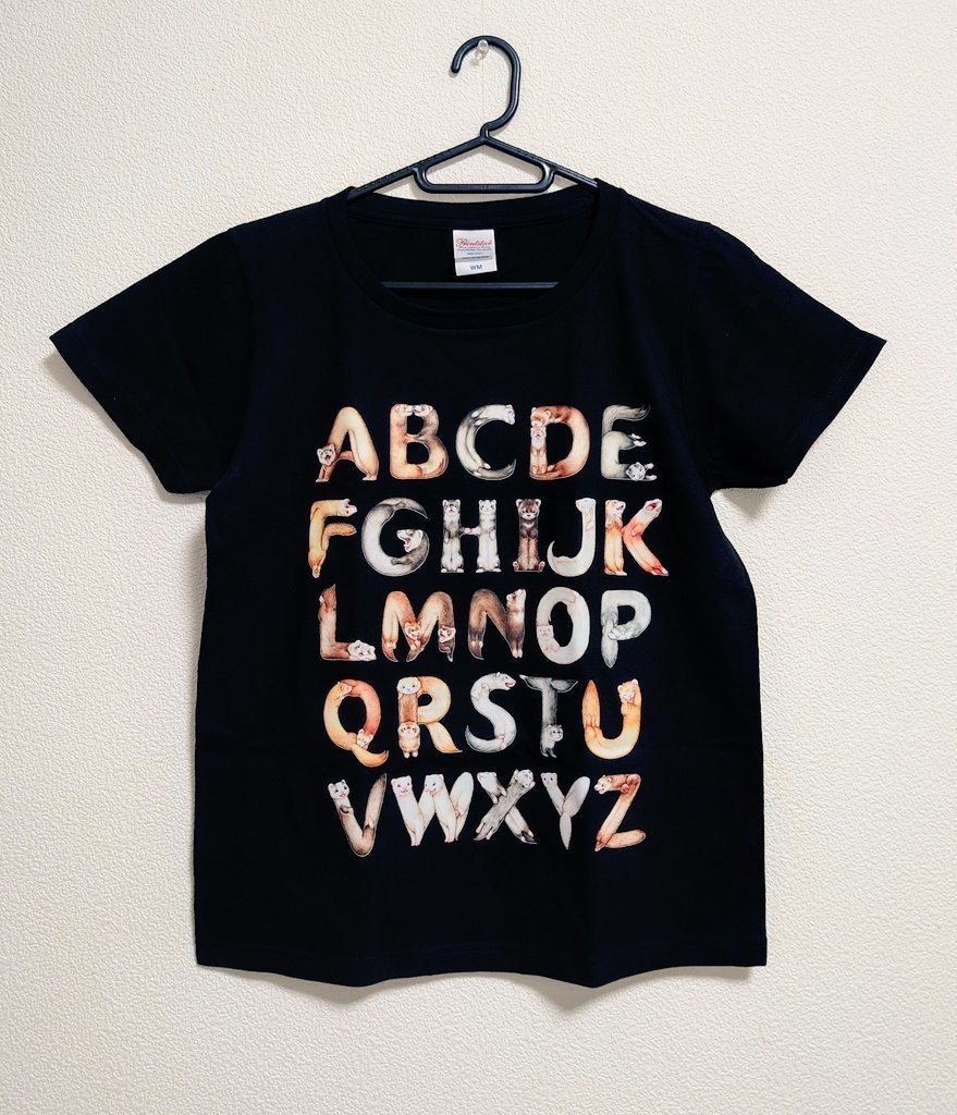 フェレットTシャツ「アルファベット勢ぞろい」