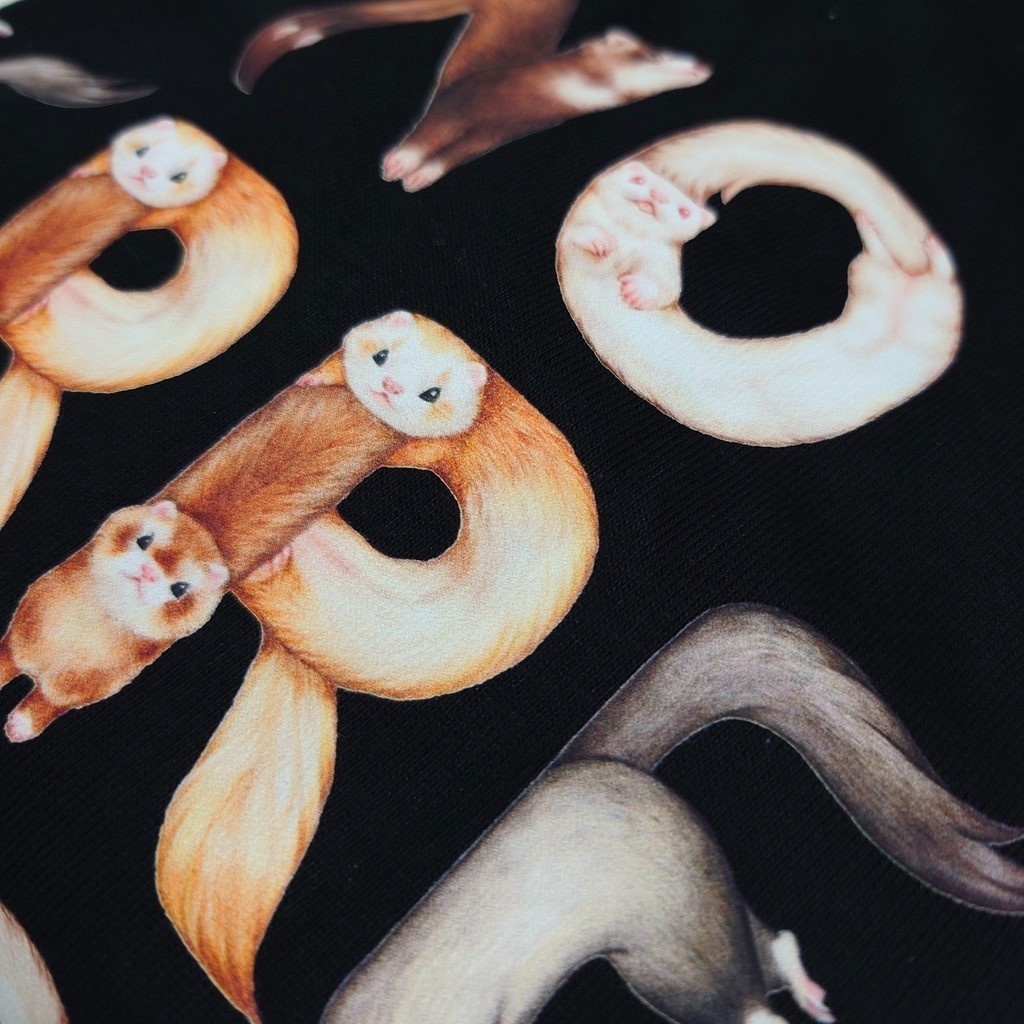 フェレットTシャツ「NO FERRET NO LIFE」