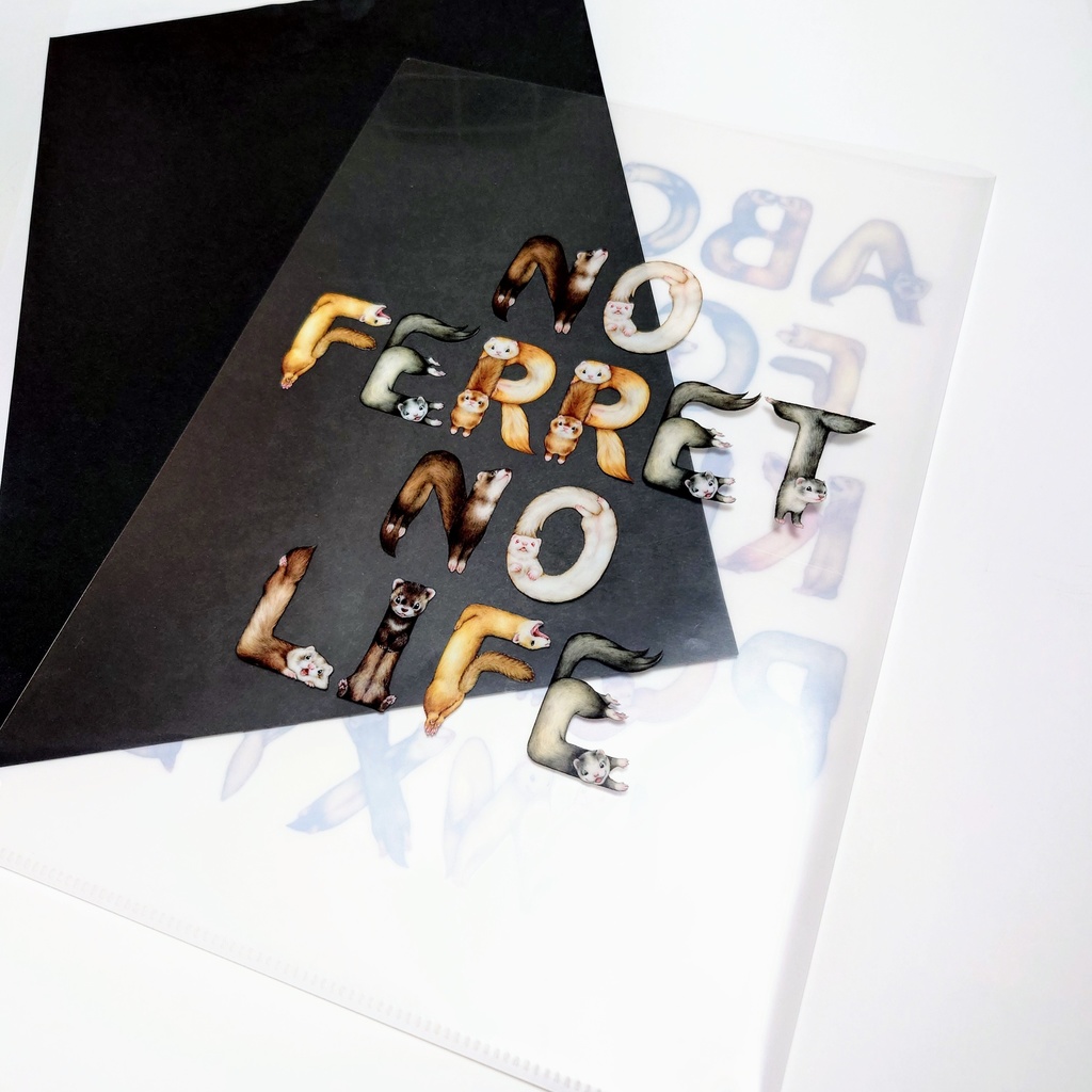 クリアファイル・フェレットアルファベット