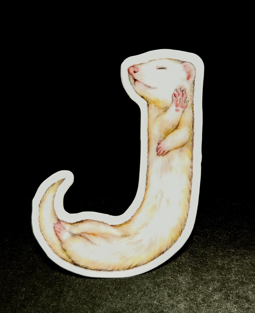 ステッカー「フェレットアルファベット」