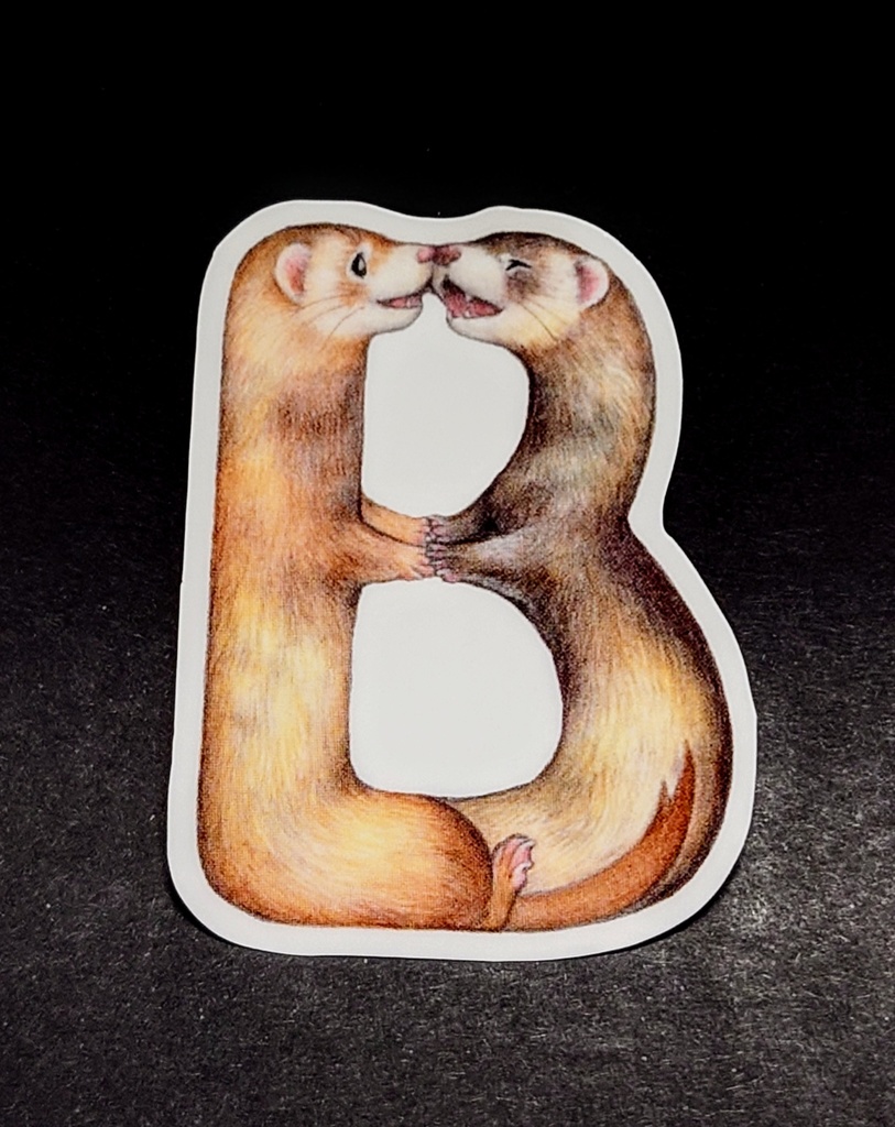 ステッカー「フェレットアルファベット」