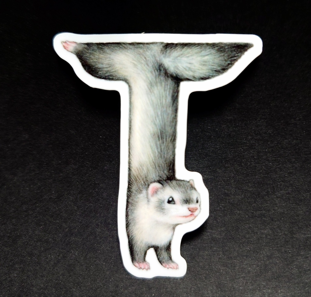 ステッカー「フェレットアルファベット」