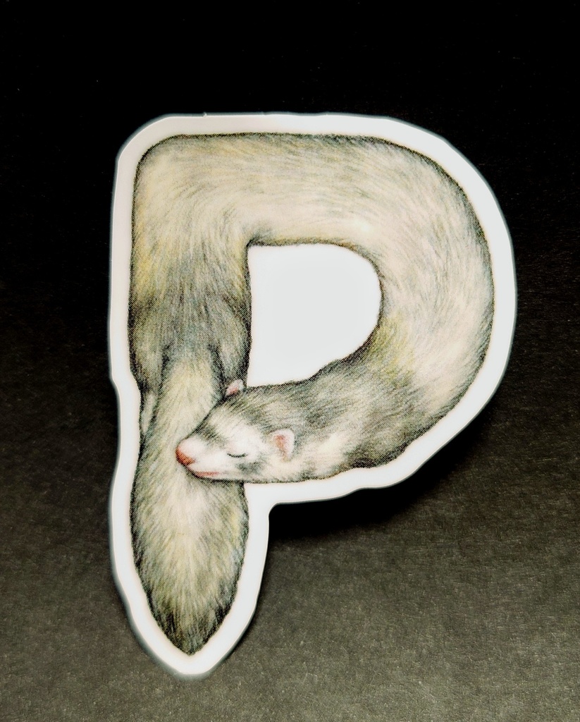 ステッカー「フェレットアルファベット」