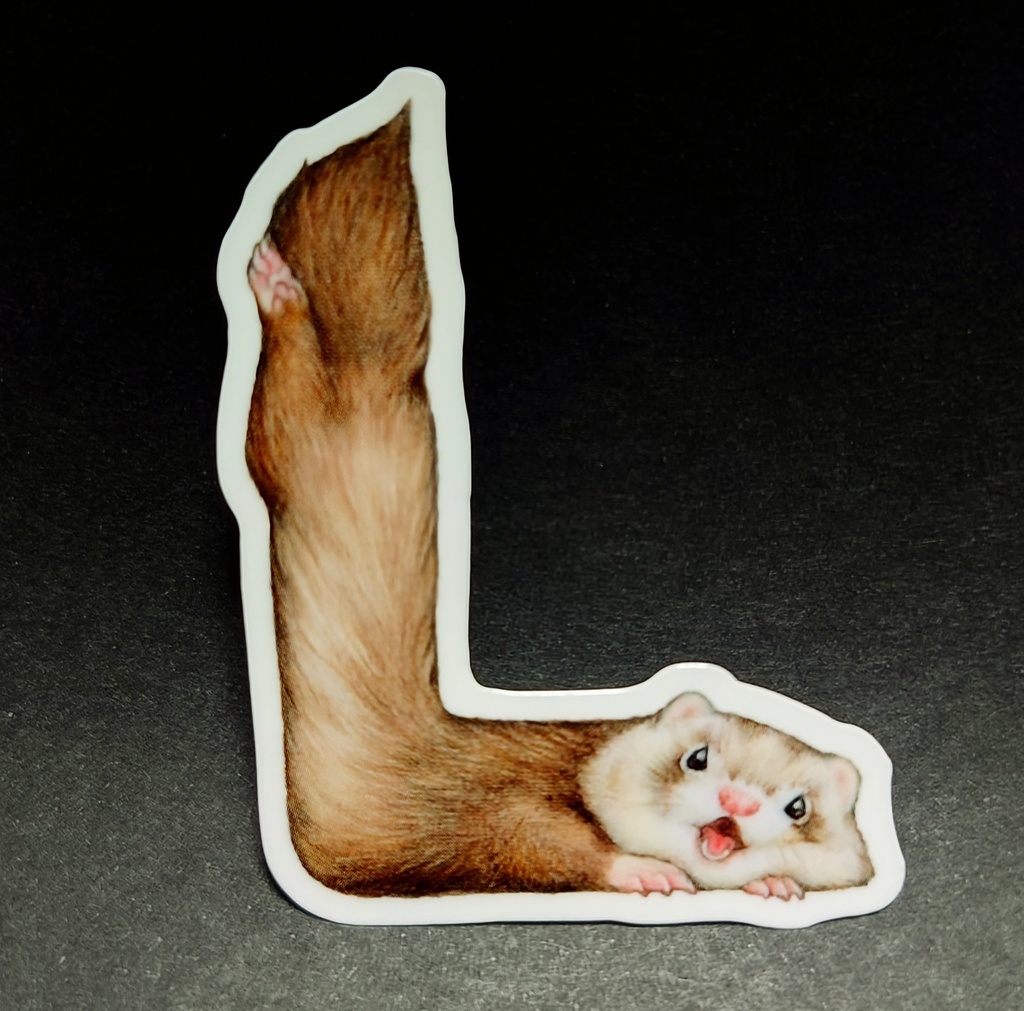 ステッカー「フェレットアルファベット」