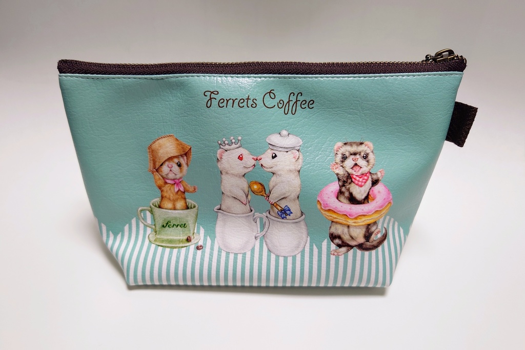 ポーチ「Ferret Coffee Time」