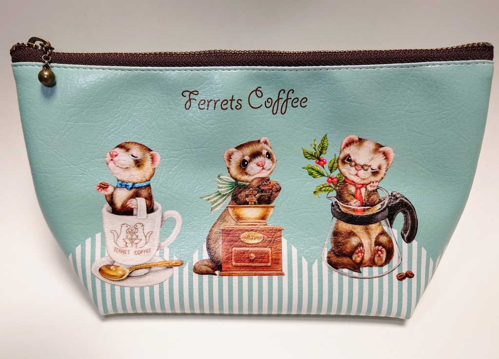ポーチ「Ferret Coffee Time」