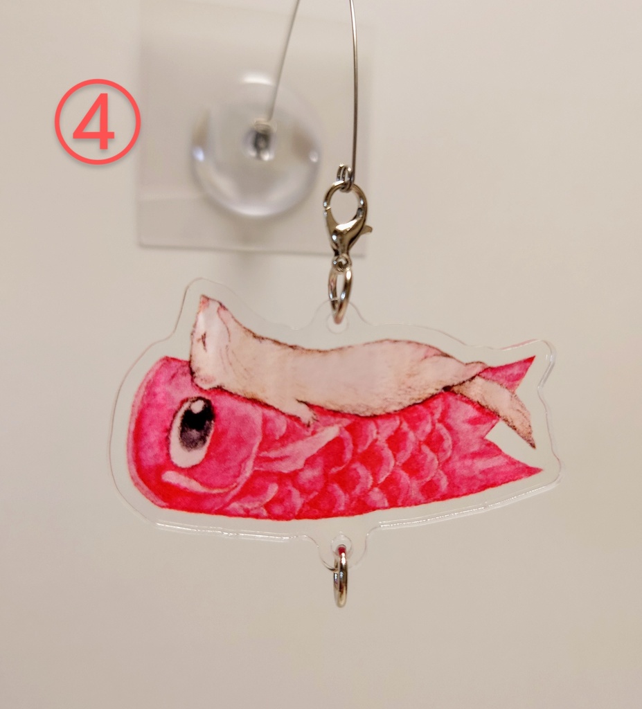 フェレット&鯉のぼりアクリルスイングチャーム