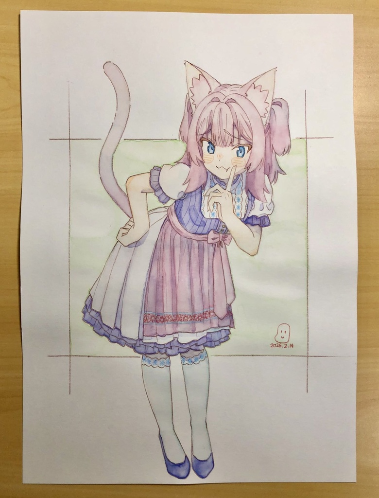 アナログイラスト原画（フレームなし）