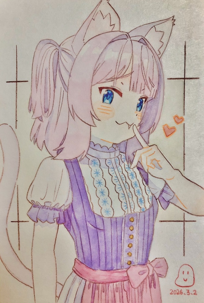 アナログイラスト原画（フレーム付属）