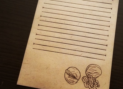 【十二カ月の紙もの】一月 レターセット『胡桃』