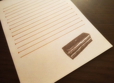 【十二カ月の紙もの】二月 レターセット『チョコレート』