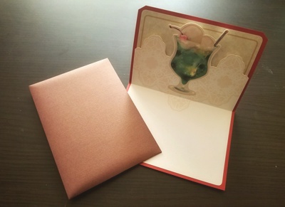 【十二カ月の紙もの】三月 メッセージカード【夕暮れ町の純喫茶】