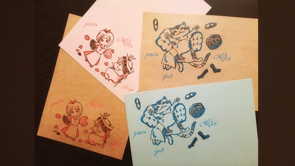 【凸版】アリスのたっぷり便箋セット【二色刷り】