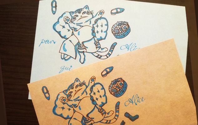 【単品】アリスの便箋【凸版二色刷り】