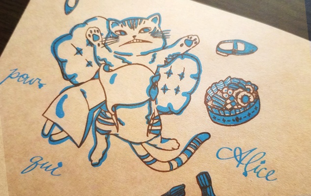 【単品】アリスの便箋【凸版二色刷り】