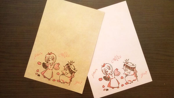 【単品】アリスの便箋【凸版二色刷り】