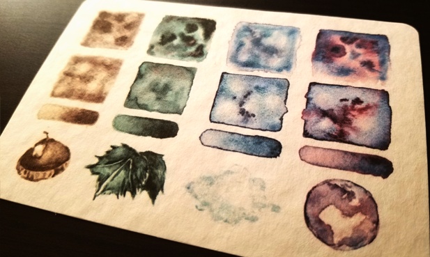 【ポストカード】色集め【水彩・分離色】