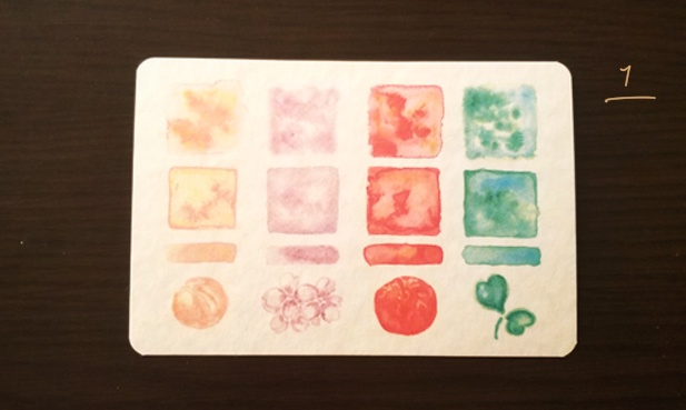 【ポストカード】色集め【水彩・分離色】