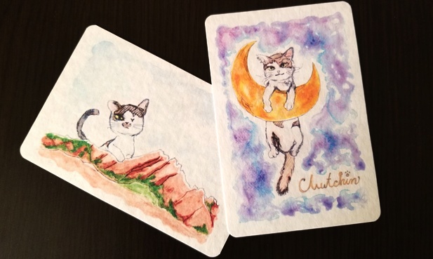 ポストカード『利尻島と猫』