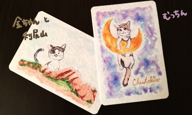 ポストカード『利尻島と猫』