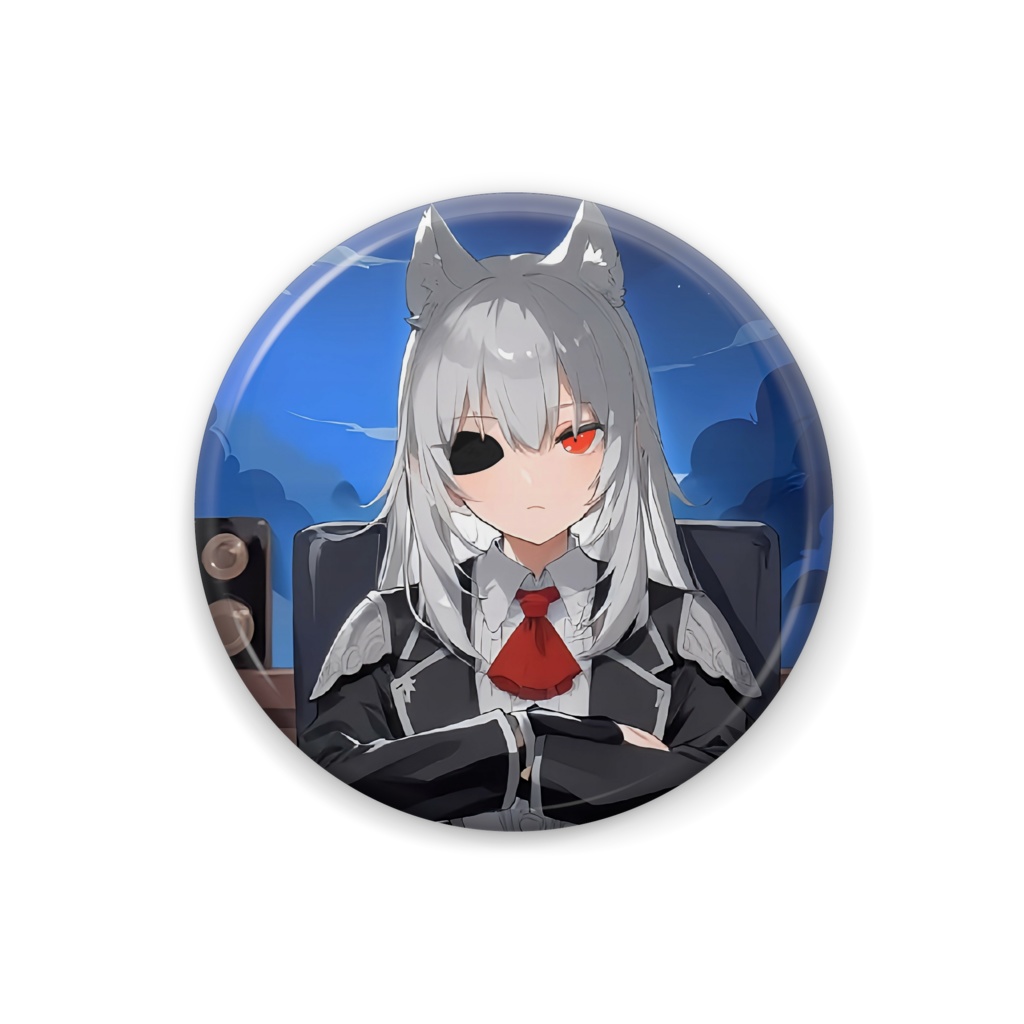 紅卯クロハム缶バッジ【ジト目】