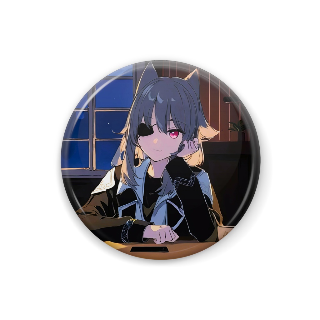 紅卯クロハム缶バッジ【穏やか】