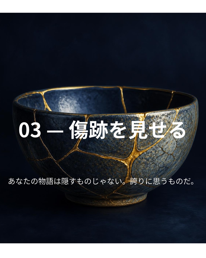 【金継ぎ柄】マインドセットの整え方Instagram投稿テンプレート 5枚セット(PNG画像)