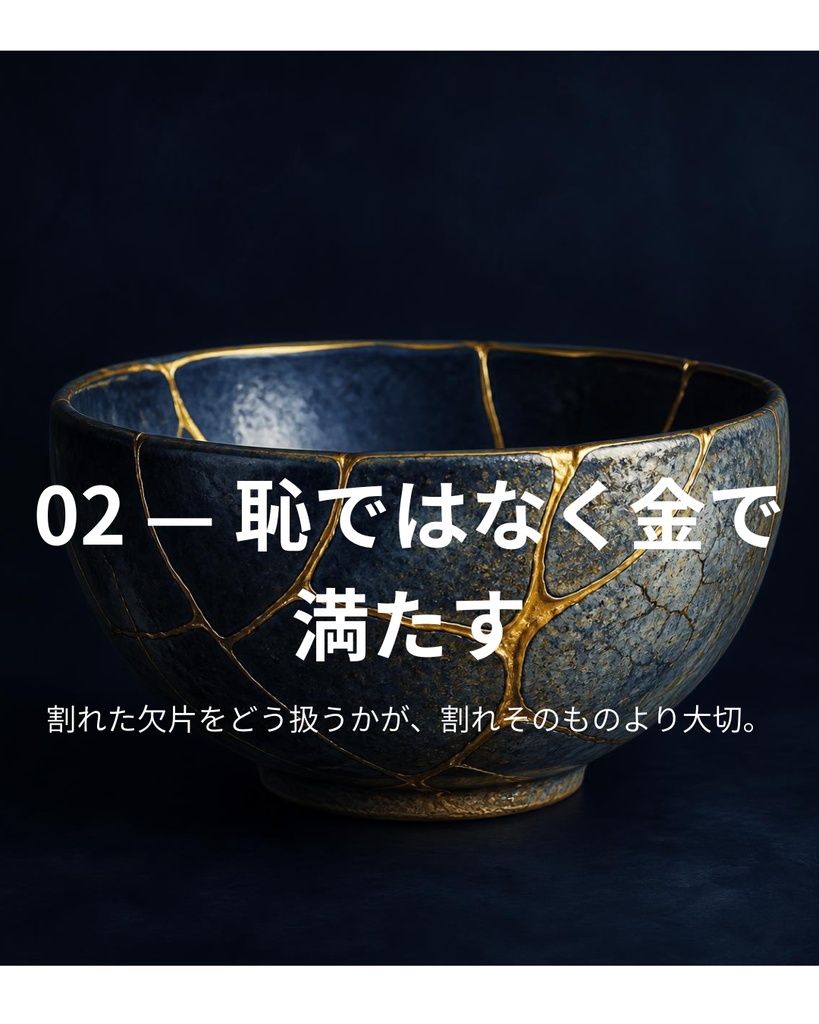 【金継ぎ柄】マインドセットの整え方Instagram投稿テンプレート 5枚セット(PNG画像)