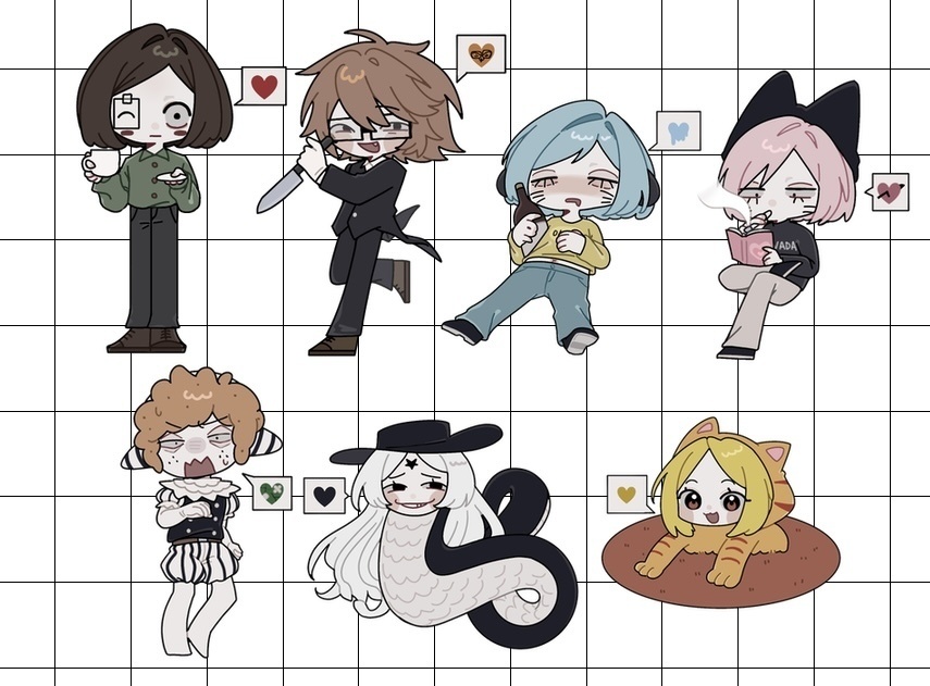 【非公式】アイボリー家ステッカー(4cm)