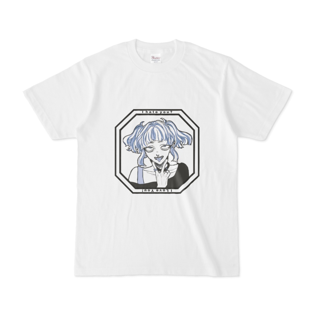 I hate you カットソー WHITE