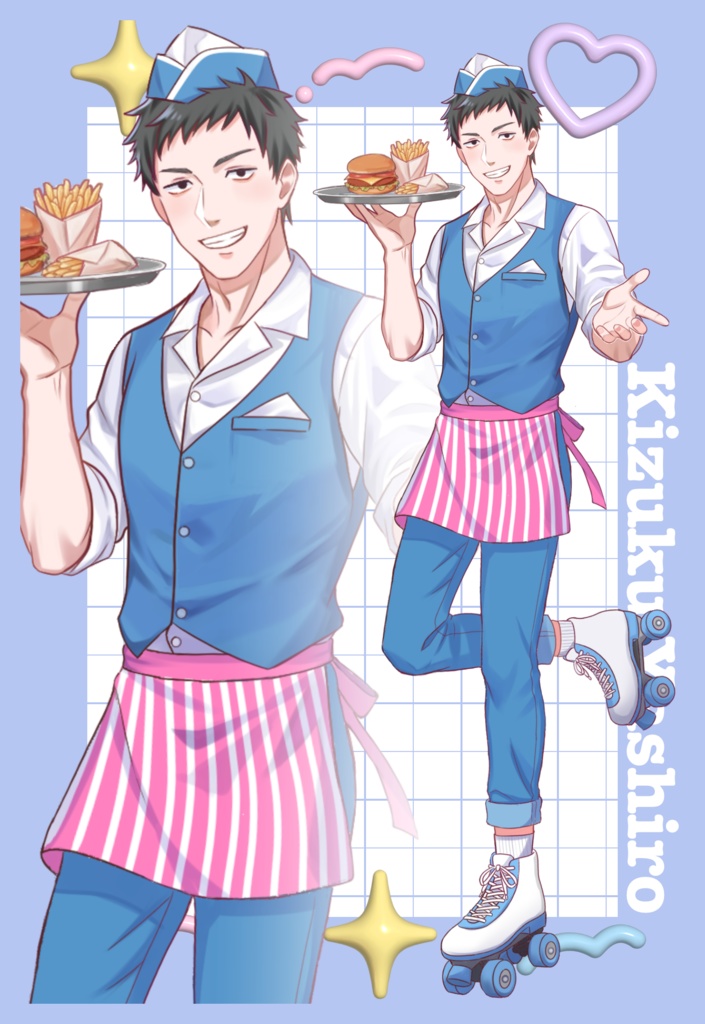 アメリカンダイナー風社築アクリルスタンド