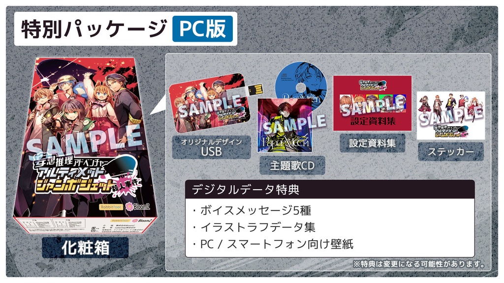 【特別パッケージ - PC版】「妄想推理アドベンチャー アルティメットジャンボジェット殺人事件」