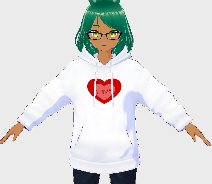 Love Heart on Hoodie