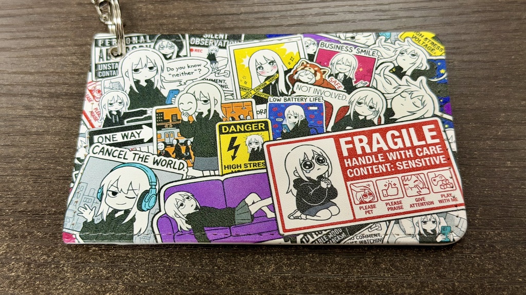 “neither”ステッカーボムパスケース