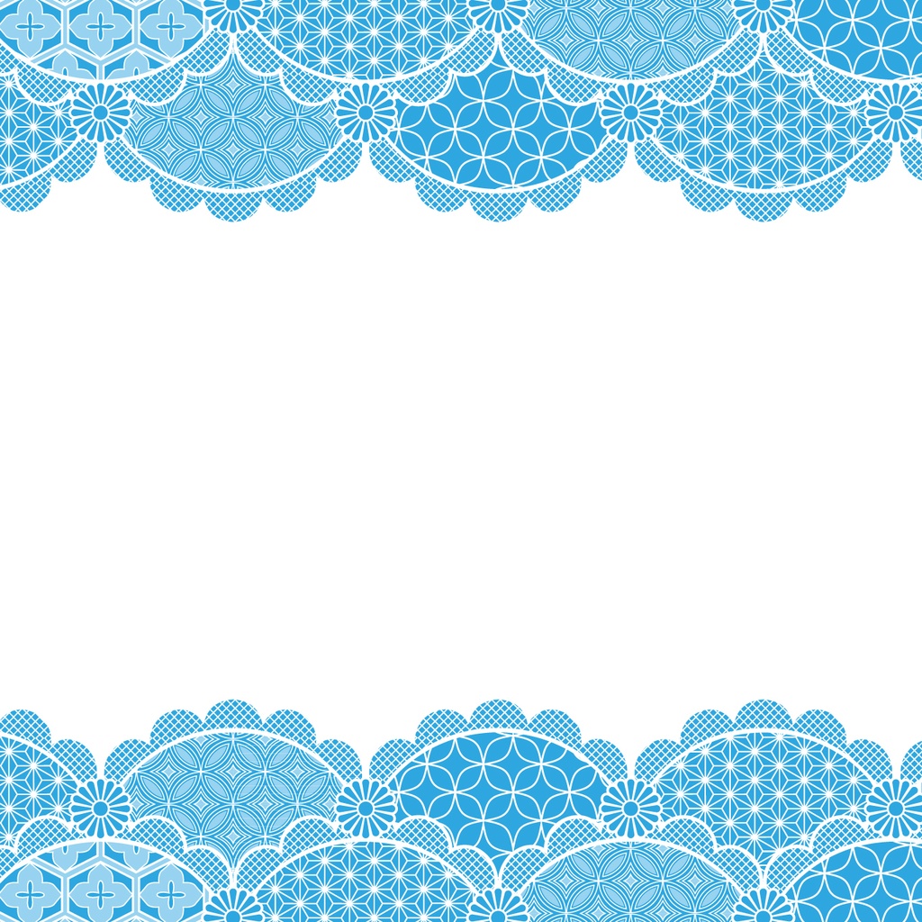 青海波×レースの特殊紙便せん