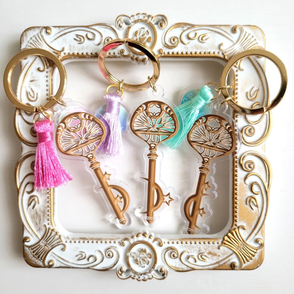 シェアハウスのルームキー風アクリルキーホルダー