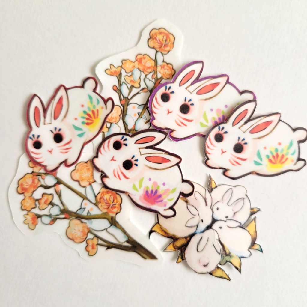 フレークシール「うさぎもり」