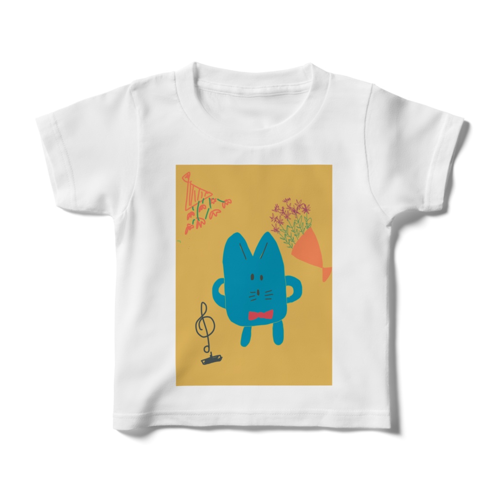 ねこうさぎ キッズTシャツ