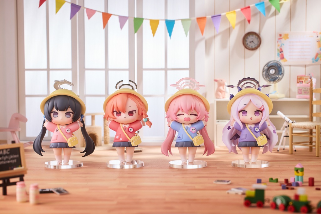 【受注生産】ブルーアーカイブ 空崎 ヒナ&小鳥遊 ホシノ&竜華 キサキ&美甘 ネル -SD幼稚園ver