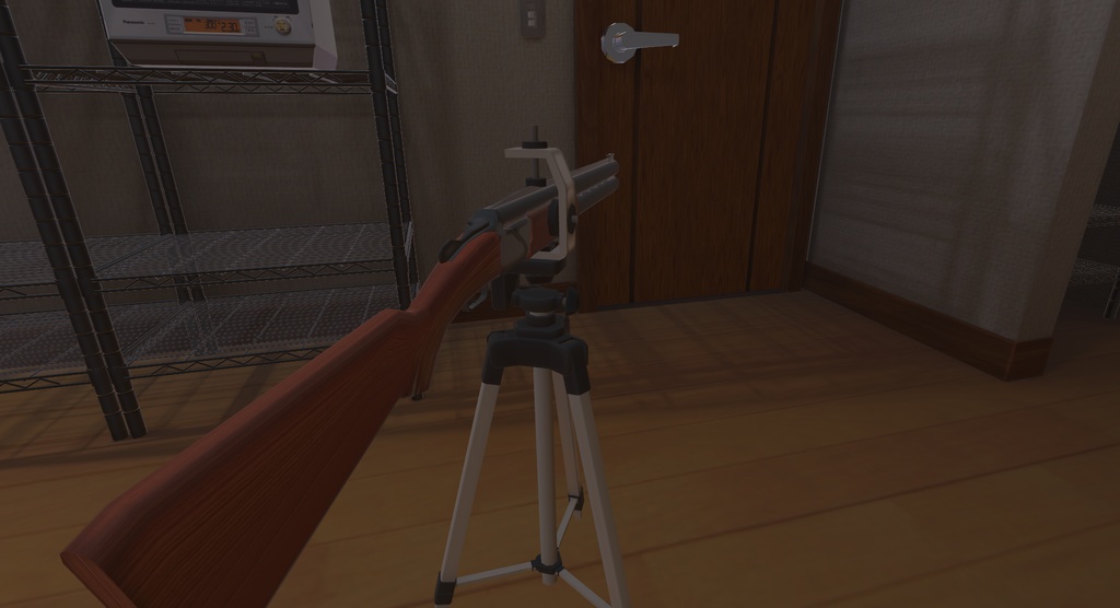 三脚とショットガンで作った罠の3Dモデル